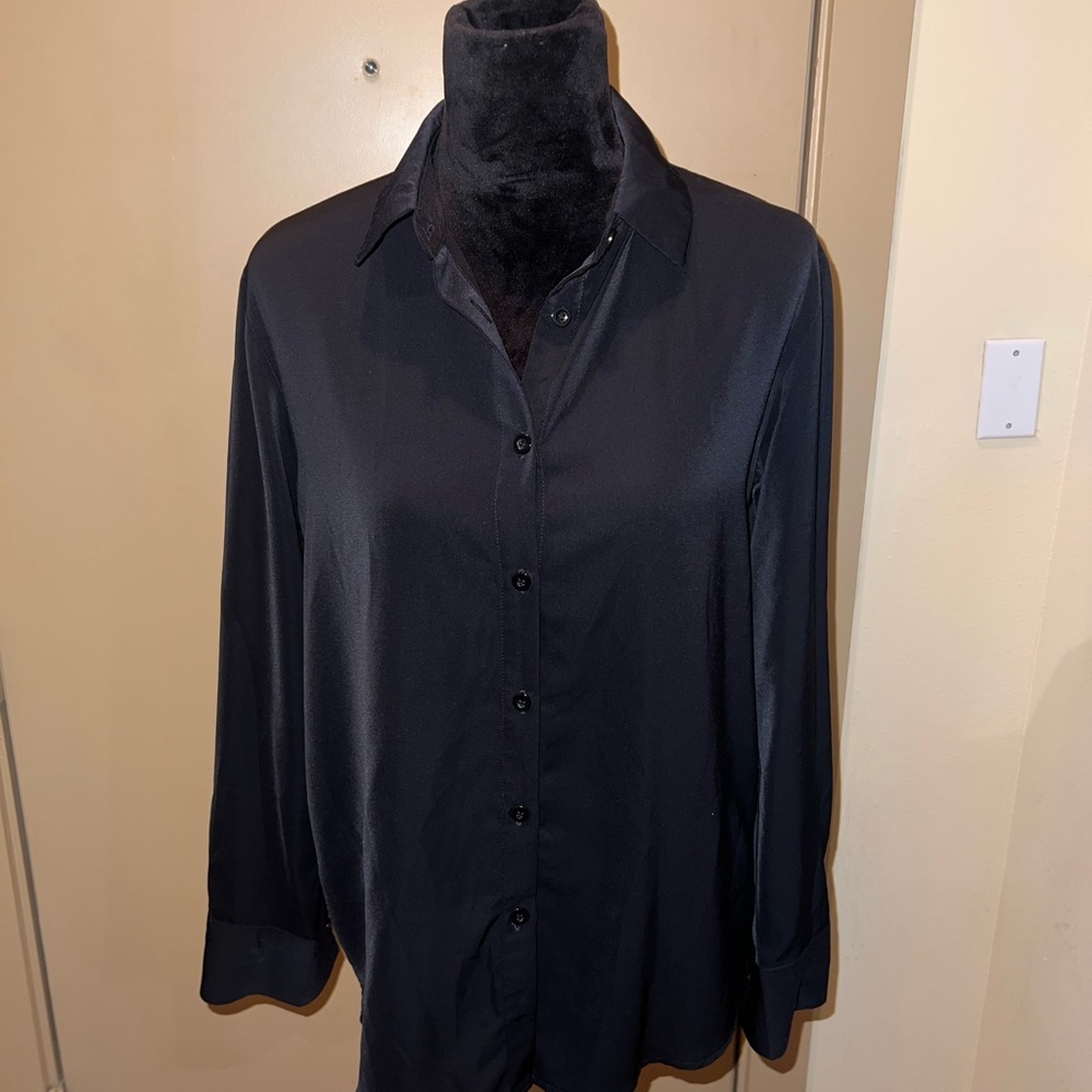 Women's Black Button Down Shirt